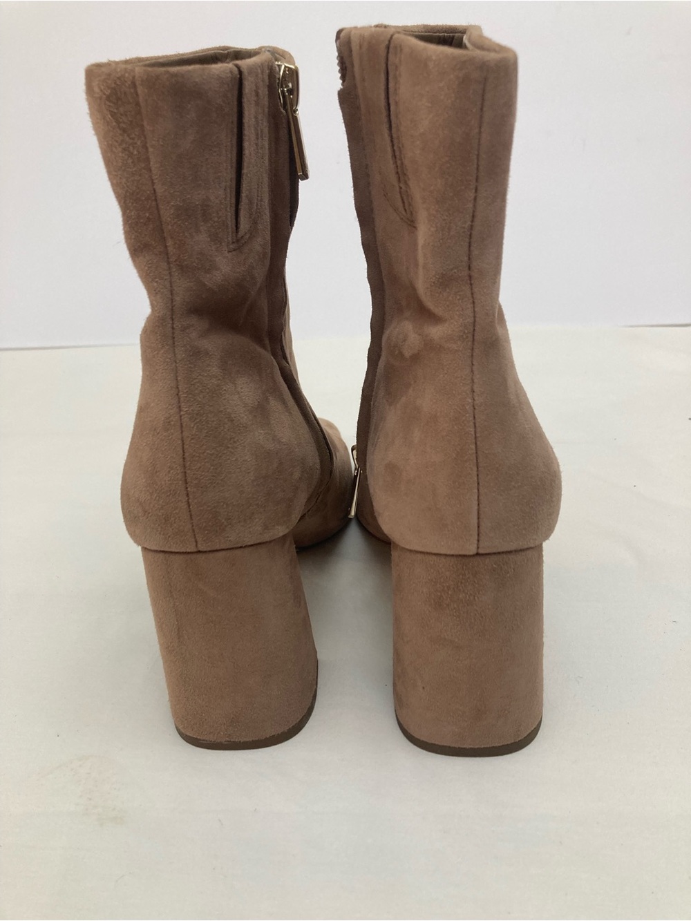 Sam Edelman Women's Taupe Suede Block Heel Ankle Boots with zipper 8.5 - Picture 10 of 10